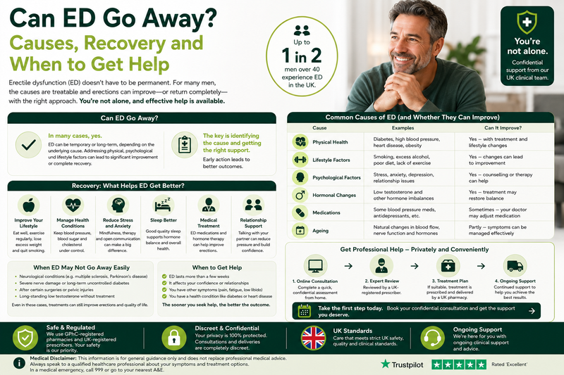 Can ED Go Away? Causes, Recovery and When to Get Help