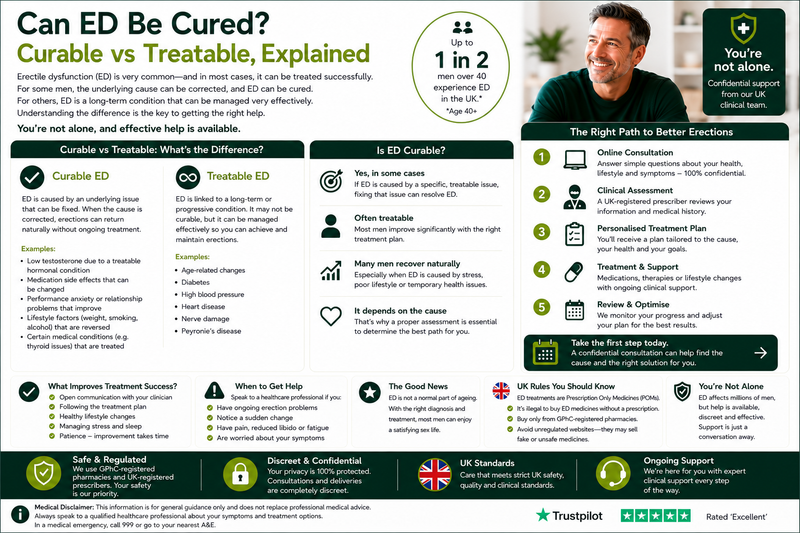 Can ED Be Cured? Curable vs Treatable, Explained