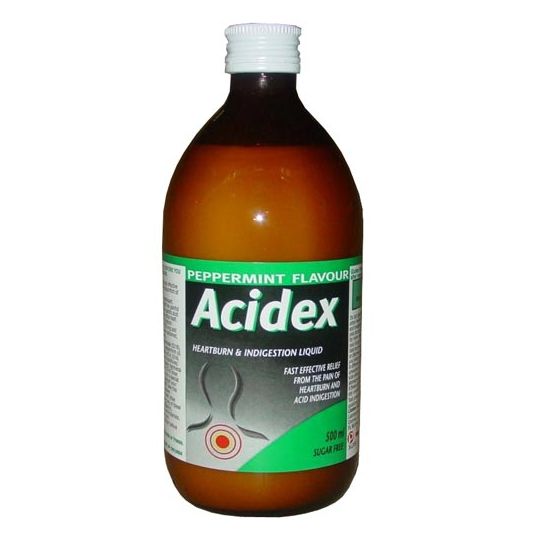 Acidex Heartburn & Indigestion Liquid Peppermint Flavour - 500ml