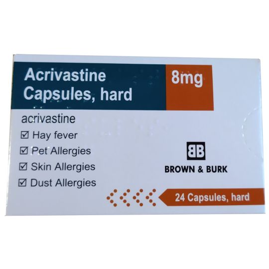 Acrivastine 8mg Capsules - 24 Pack