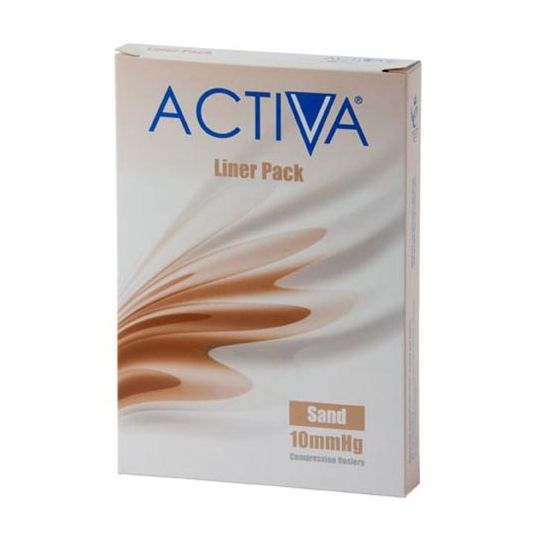 Activa Stocking Liners Open Toe X-Large - 3 Pack Sand