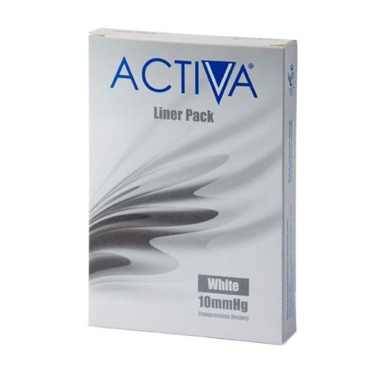 Activa Stocking Liner Large - 3 Pack White
