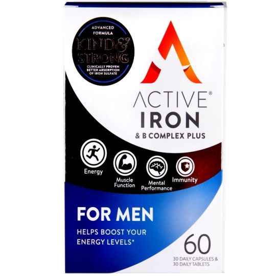 Active Iron & B Complex Plus for Men – 60 Pack