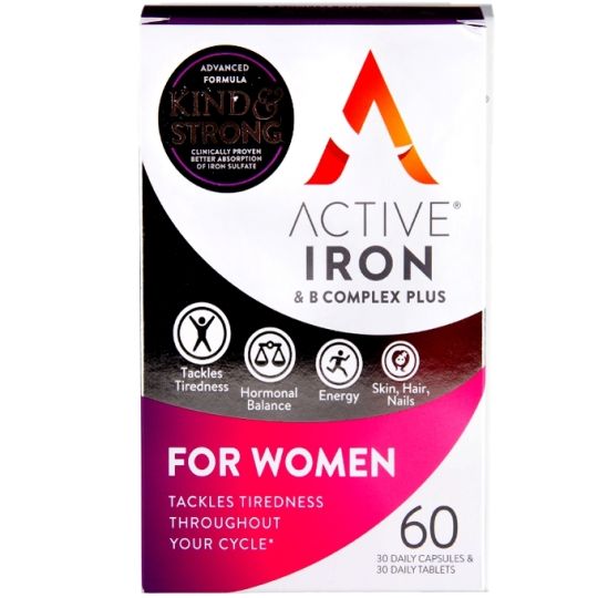 Active Iron & B Complex Plus for Women – 60 Pack