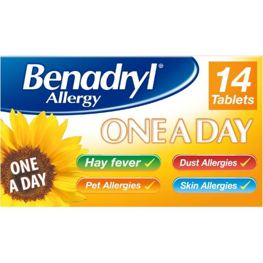 Benadryl Allergy One-A-Day 10mg Tablets - 14 Pack