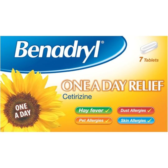 Benadryl Allergy One-A-Day 10mg Tablets - 7 Pack