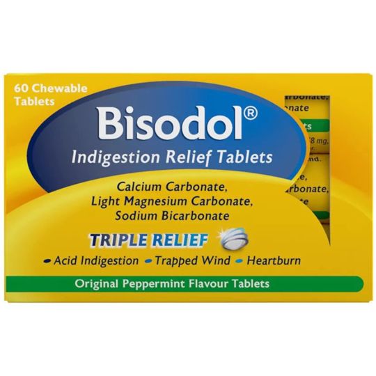 Bisodol Indigestion Relief Tablets - 60 Pack