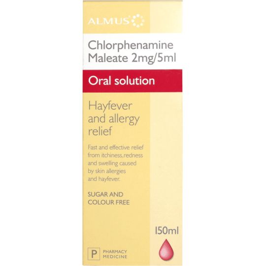 Chlorphenamine 2mg/5ml Oral Solution - 150ml