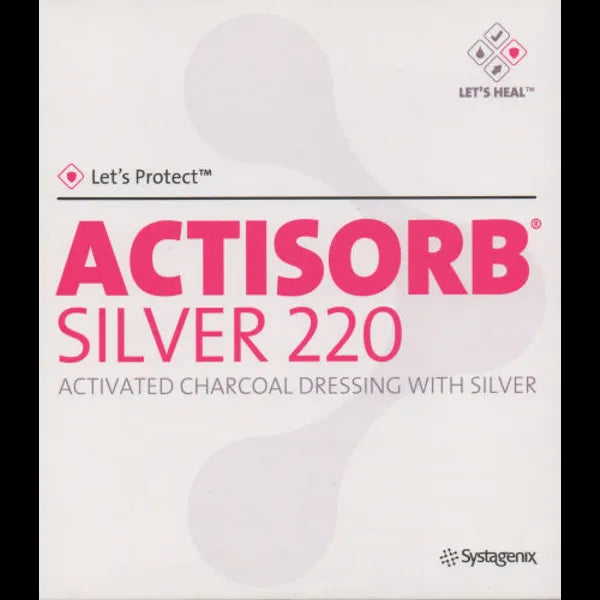 Actisorb Silver Activated Charcoal Dressing – 10.5cm x 10.5cm