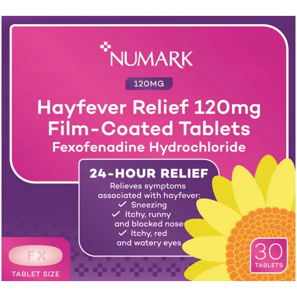 Numark Hayfever Relief Fexofenadine Tablets - 30 Pack