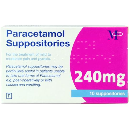 Paracetamol 240mg Suppositories - 10 Pack