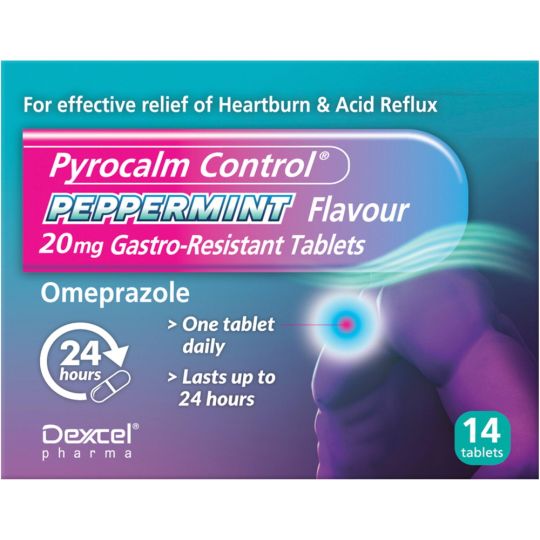 Pyrocalm Control Peppermint Flavour 20mg Gastro-Resistant Tablets - 14 Pack