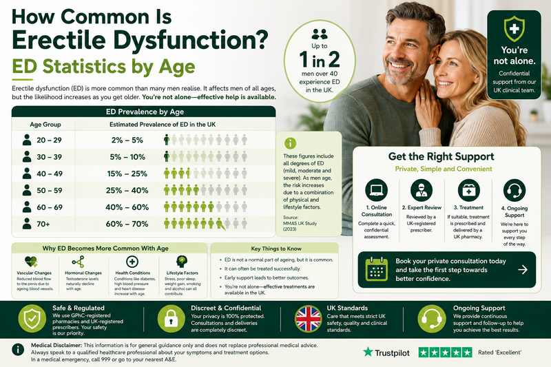 How Common Is Erectile Dysfunction? ED Statistics by Age