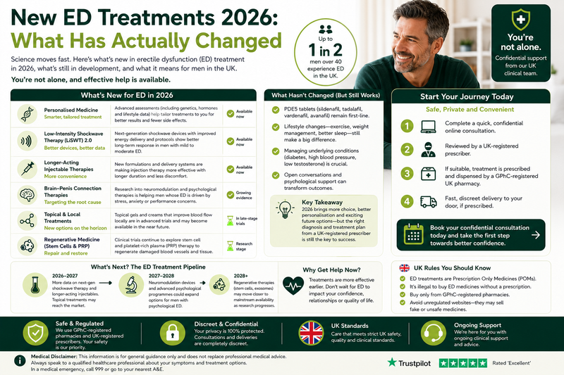 New ED Treatments 2026: What Has Actually Changed