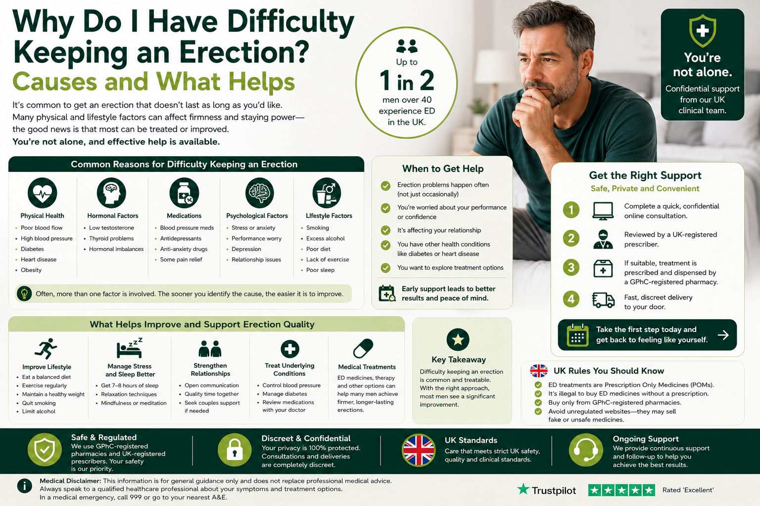 Why Do I Have Difficulty Keeping an Erection? Causes and What Helps