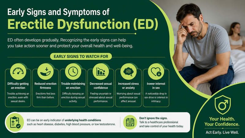 Early Signs and Symptoms of Erectile Dysfunction (ED)