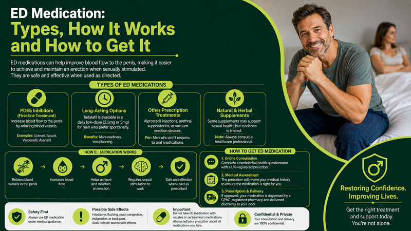 ED Medication: Types, How It Works and How to Get It