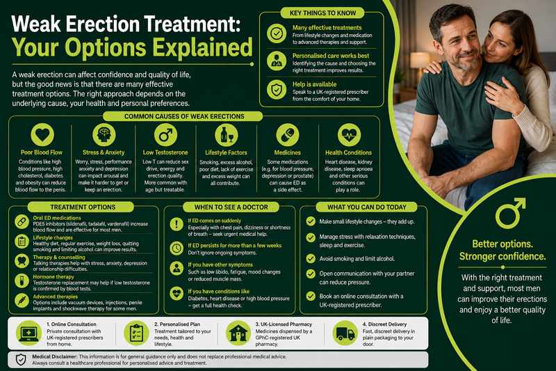 What Is the Treatment for a Weak Erection? A Complete Guide