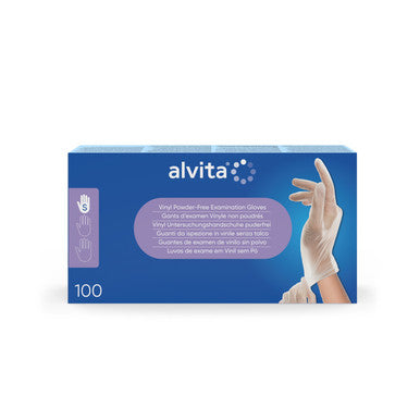 Alvita Vinyl Powder‑Free Gloves – Small