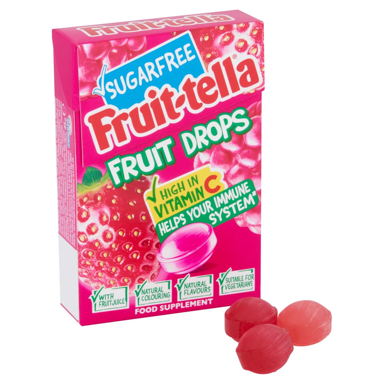 Fruitella Free Drops Sugar Free Red Fruits
