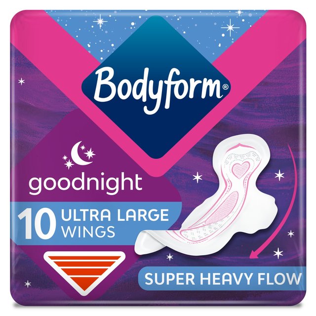 Bodyform Ultra Goodnight Wings - 10 Pack