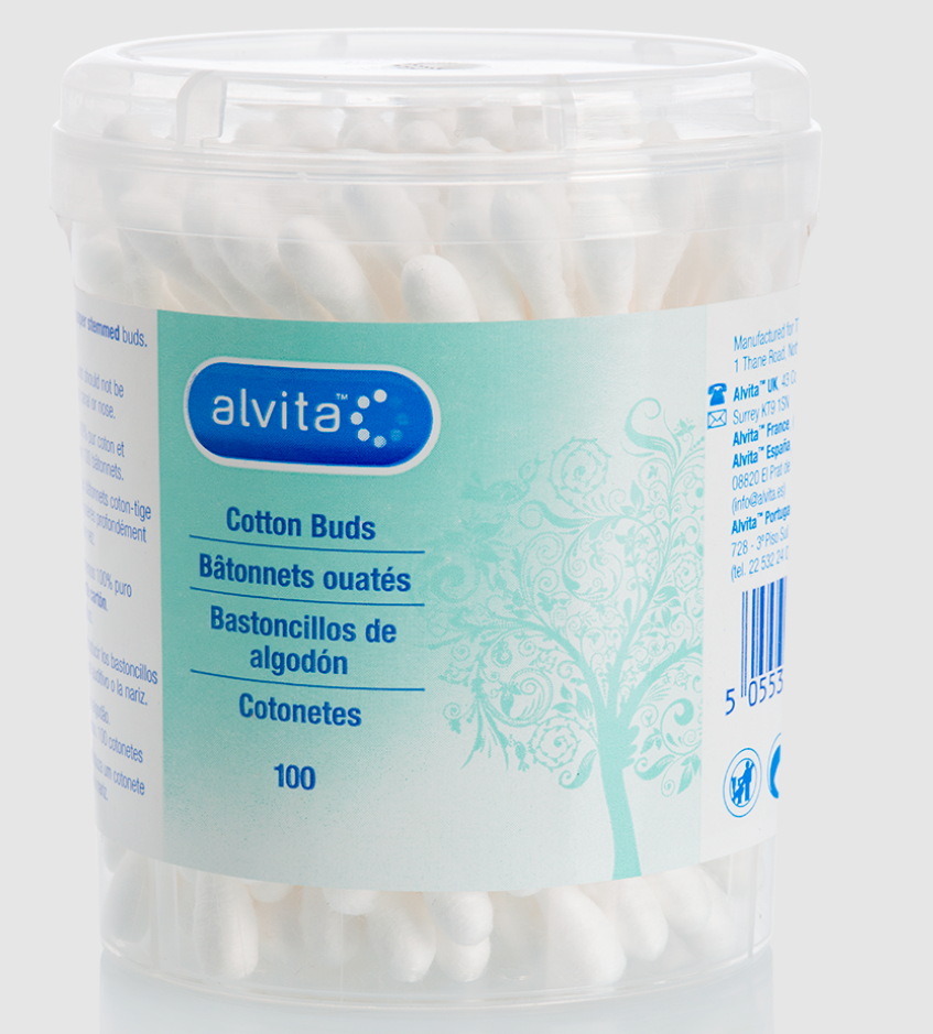 Alvita Cotton Buds Paper Stemmed – 100 Pack
