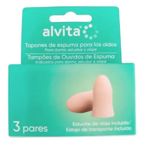 Alvita Foam Ear Plugs – 3 Pairs