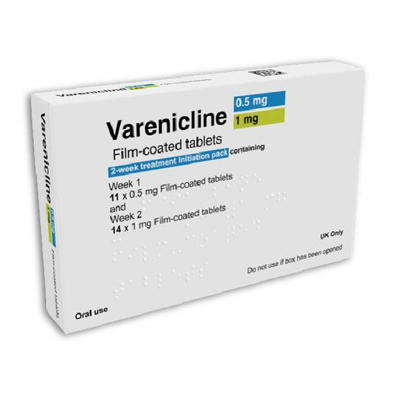 Varenicline 0.5mg & 1mg Tablets Starter Pack - 25 Pack
