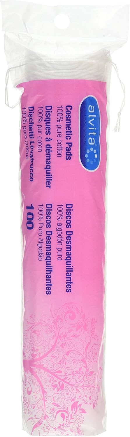 Alvita Cosmetic Pads Round – 100 Pack