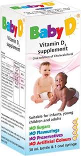 Baby D Vitamin D3 Oral Solution – 25mcg/ml 30ml