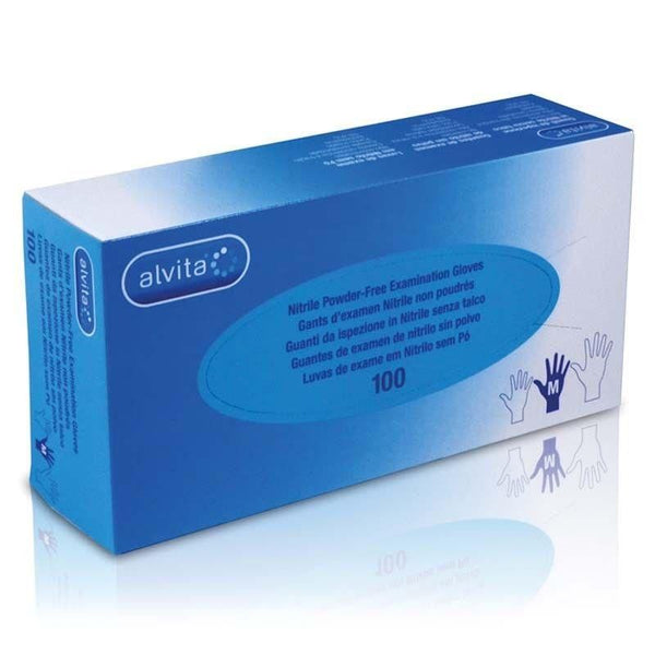 Alvita Nitrile Powder‑Free Gloves – Medium