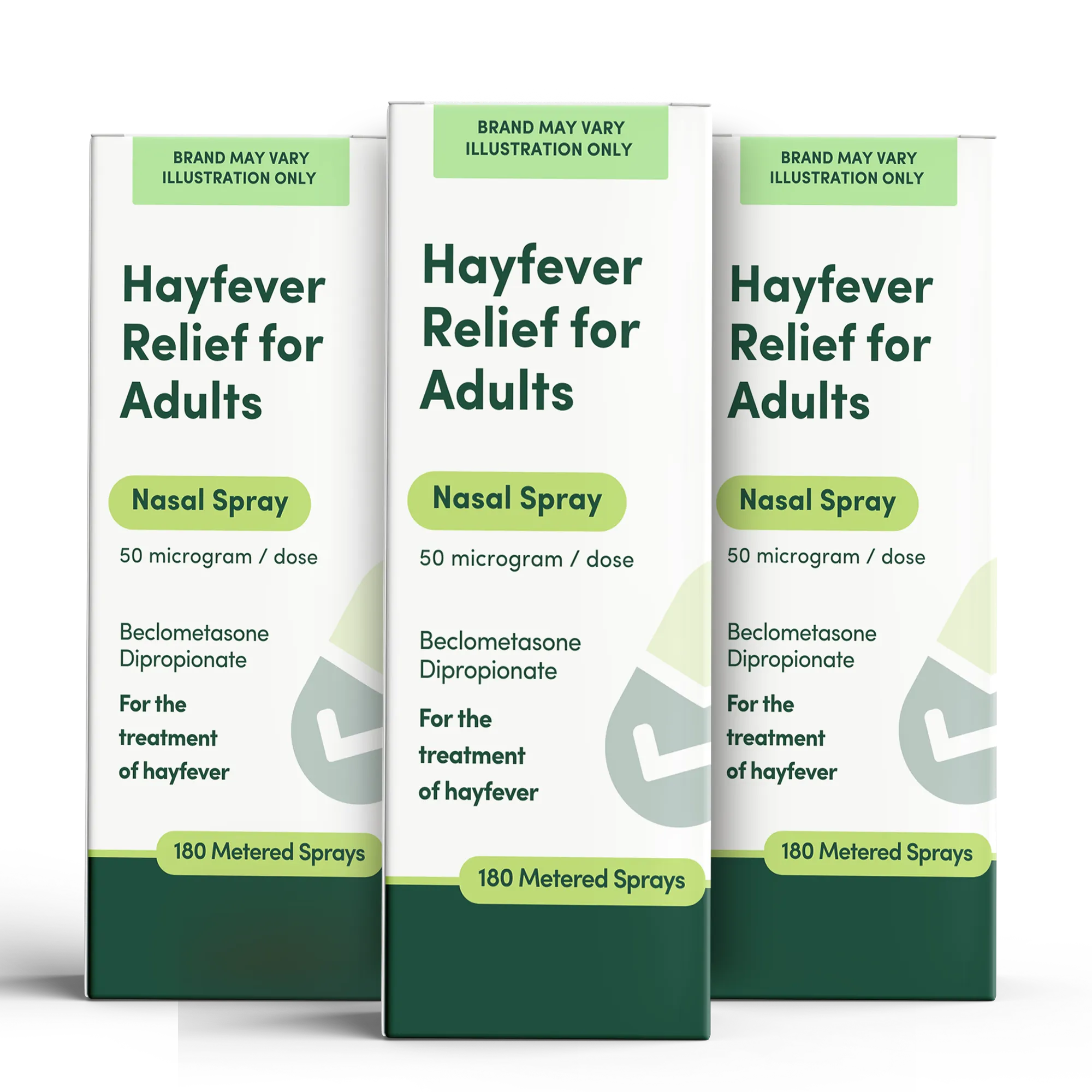 Beclometasone Hay Fever Relief Nasal Spray - 180 Dose - 3 Pack