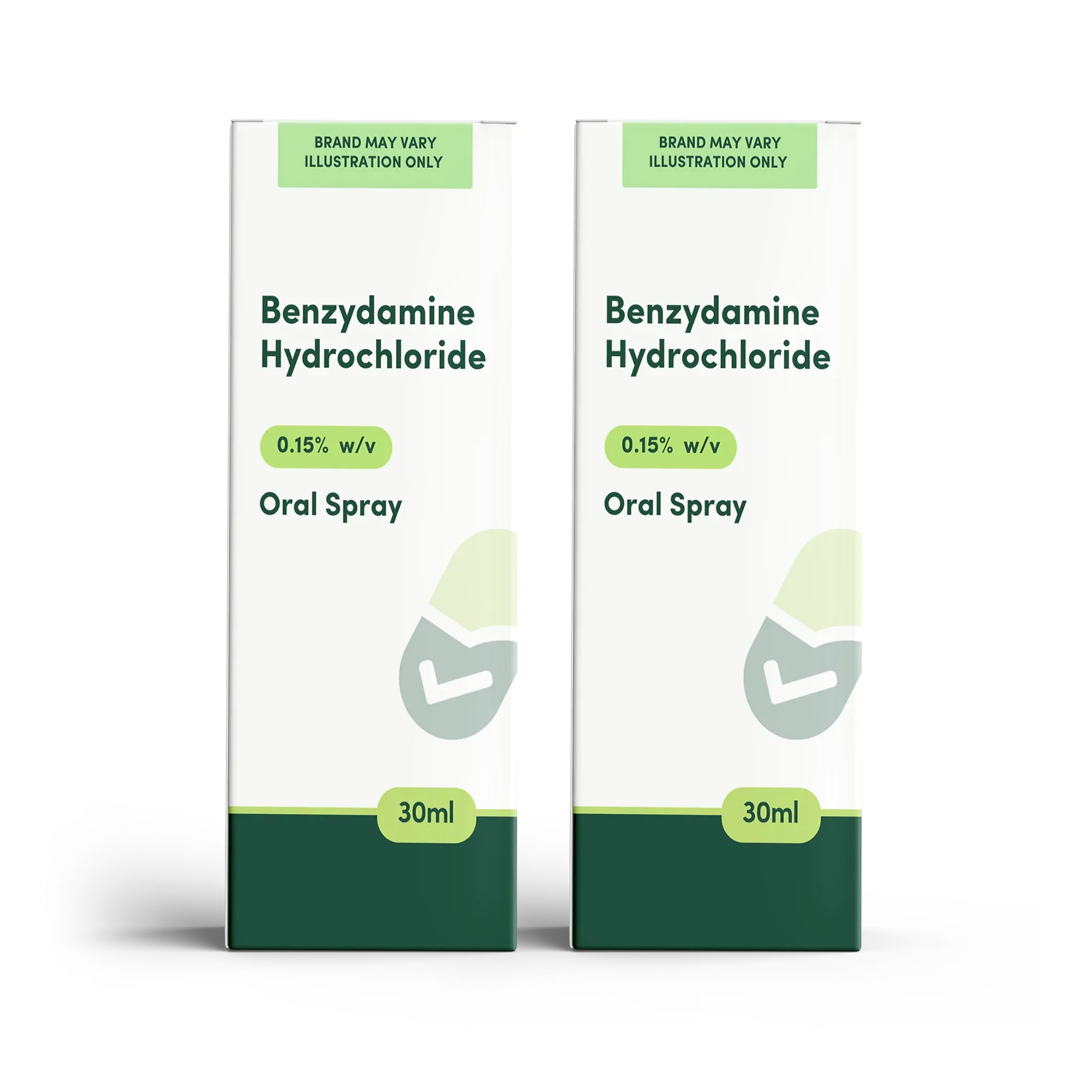 Benzydamine Hydrochloride 0.15% Oral Spray – 30ml (2 Pack)
