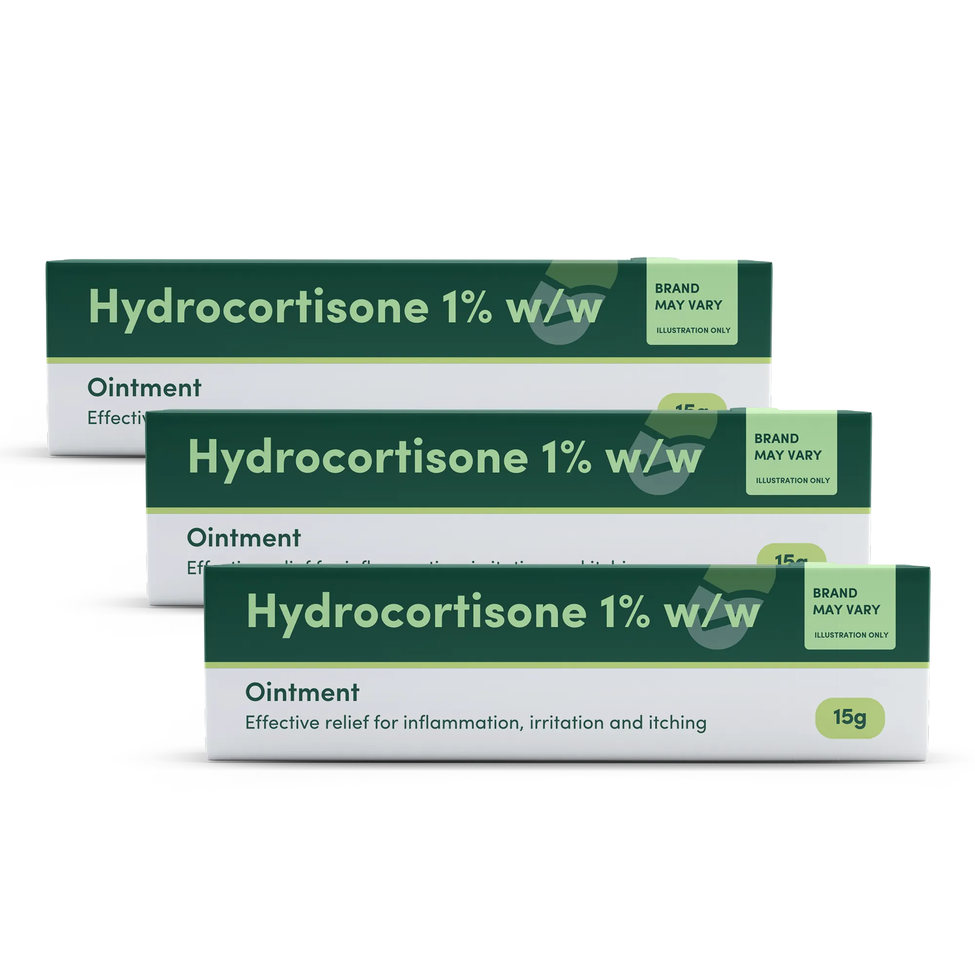 Hydrocortisone 1% w/w Ointment - 15g - 3 Pack