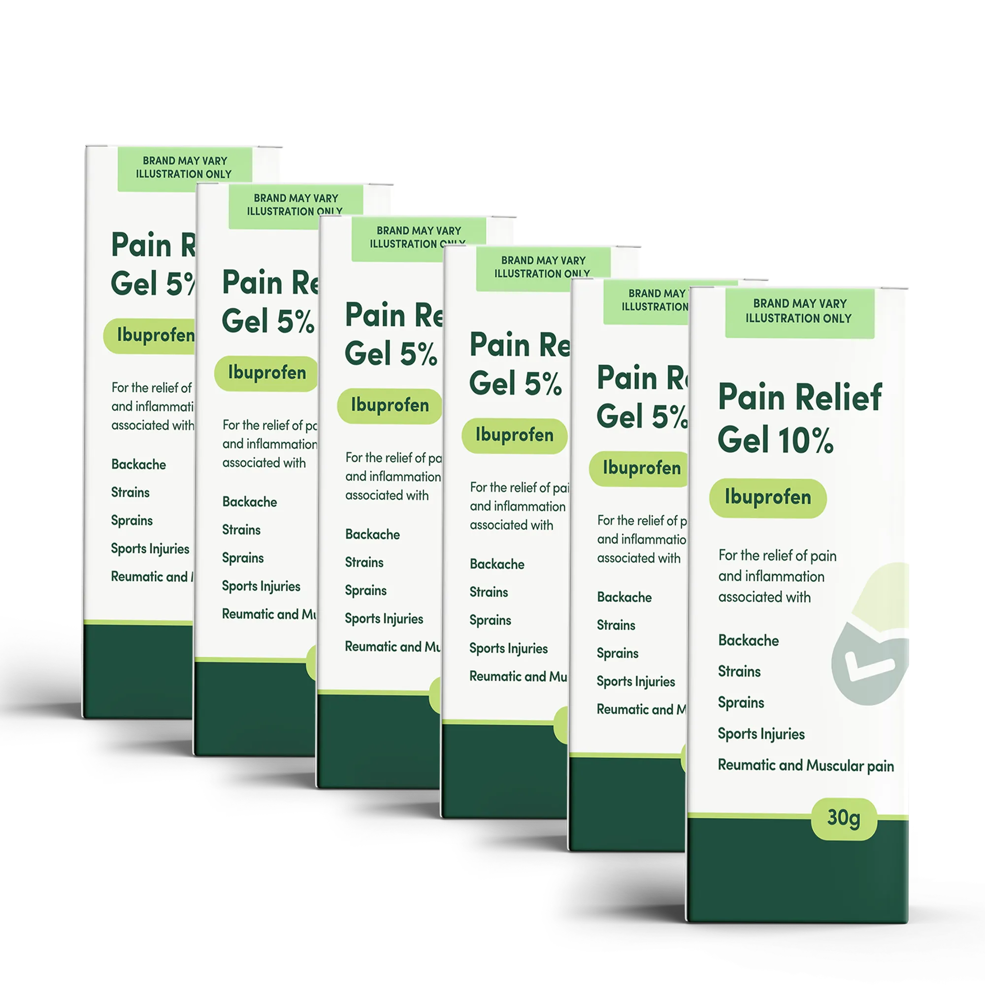 Ibuprofen 10% Pain Relief Gel – 30g (6 Pack)