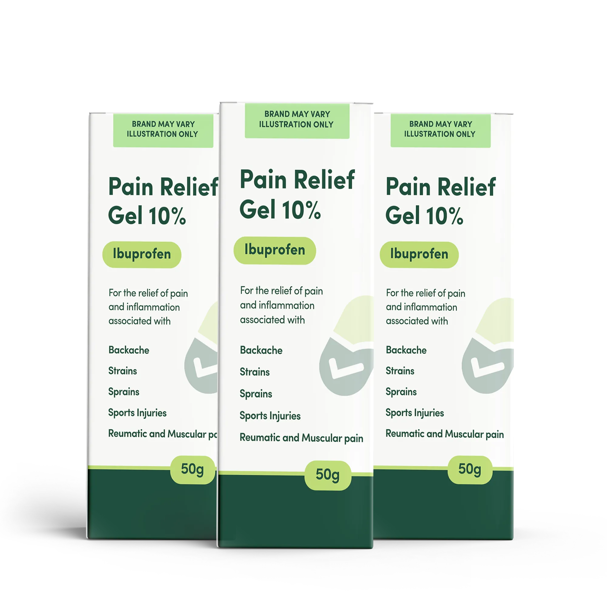 Ibuprofen 10% Pain Relief Gel – 50g (3 Pack)