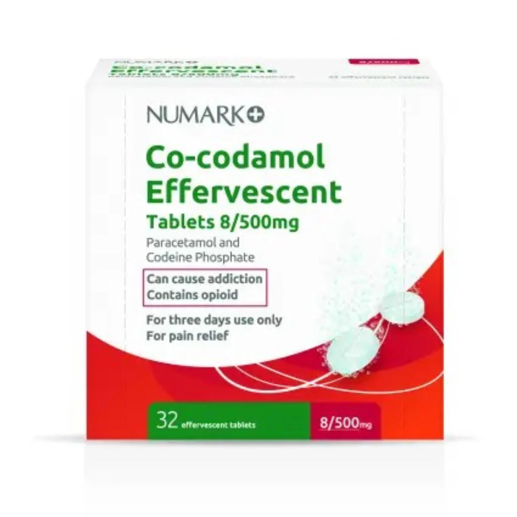 Numark Co-codamol Effervescent Tablets 8/500mg - 32 Pack