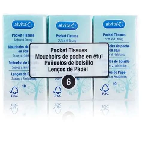 Alvita Pocket Tissues – 6 Pack