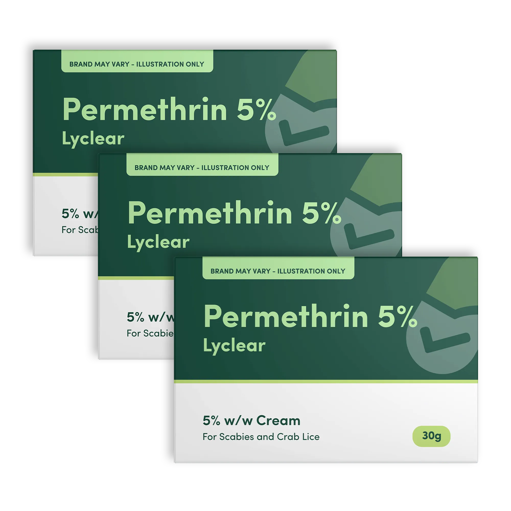 Permethrin (Lyclear) 5% Cream - 30g - 3 Pack