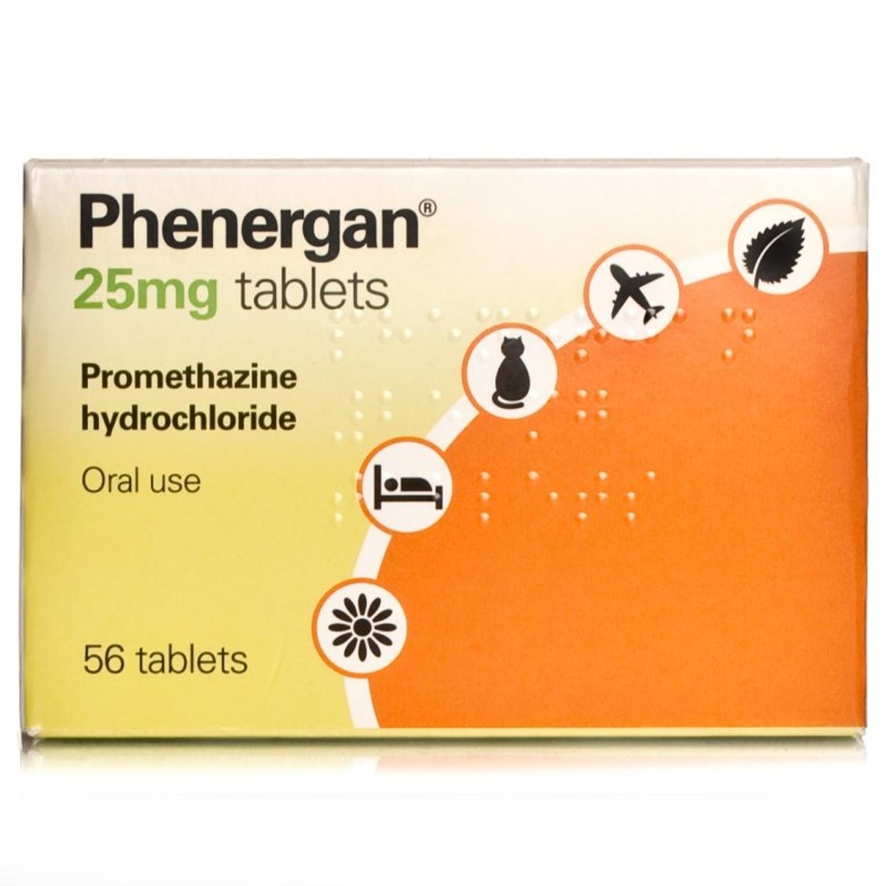Phenergan 25mg (Promethazine Hydrochloride) - 56 Tablets
