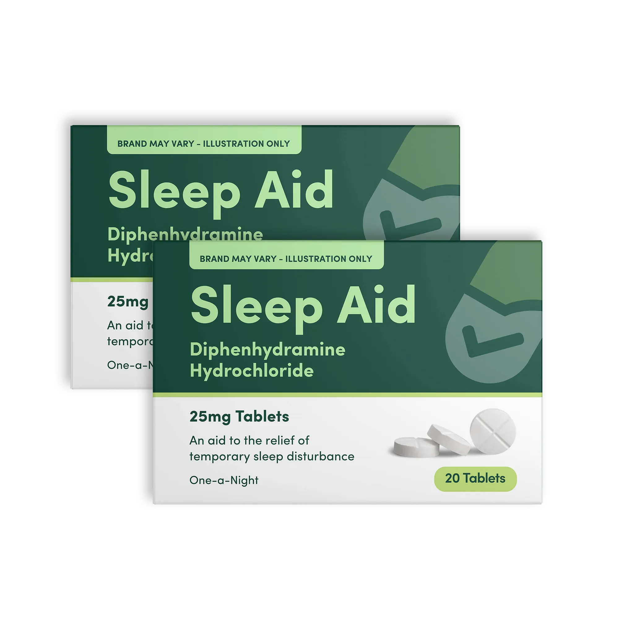 Sleep Aid 25mg Tablets – 20 Tablets (2 Pack)