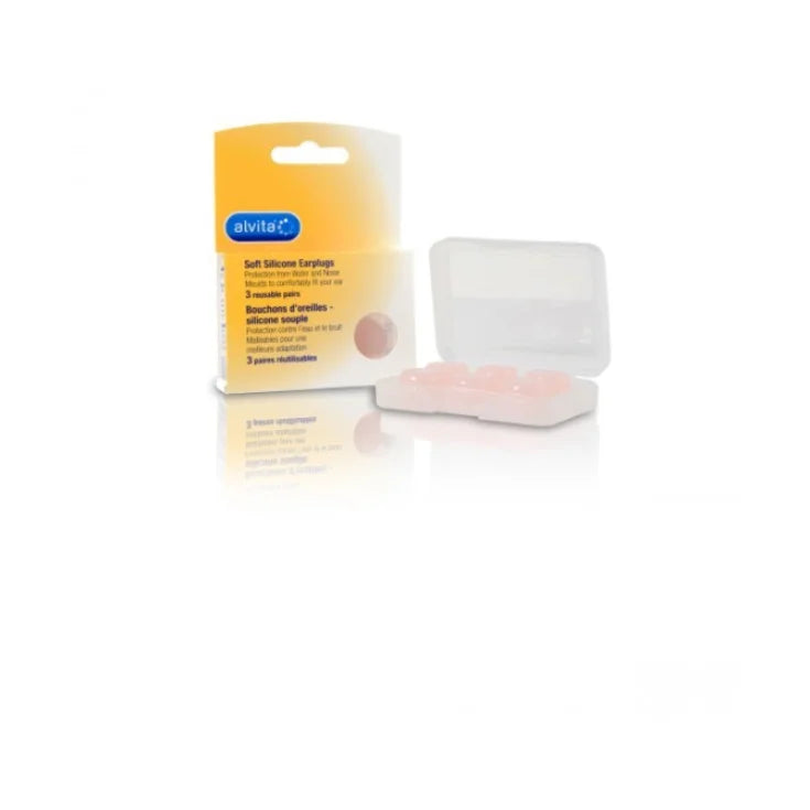 Alvita Silicone Ear Plugs – 3 Pairs