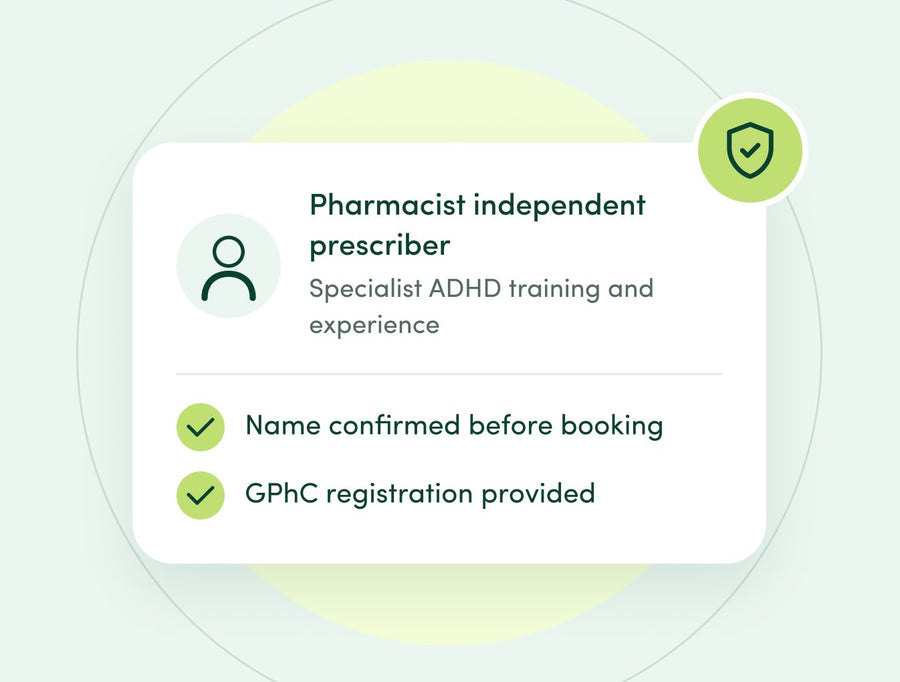 Illustration of an assessing clinician profile with confirmed registration