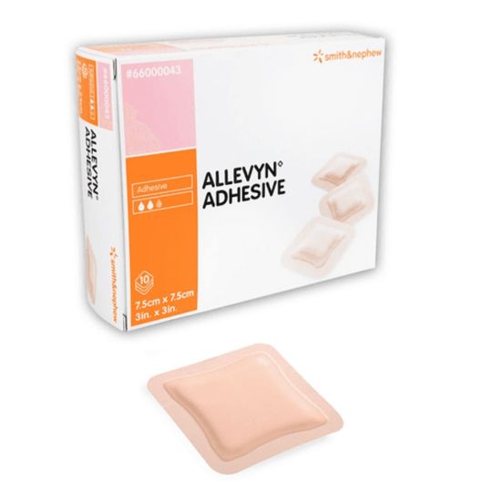 Allevyn Adhesive Dressing 7.5cm x 7.5cm – 10 Pack