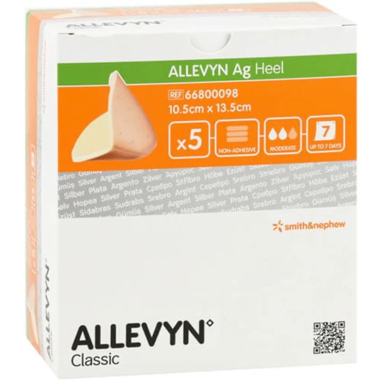 Allevyn AG Heel Dressing 10.5cm x 13.5cm – 5 Pack