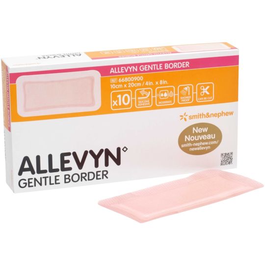 Allevyn Gentle Border Dressing 10cm x 20cm – 10 Pack