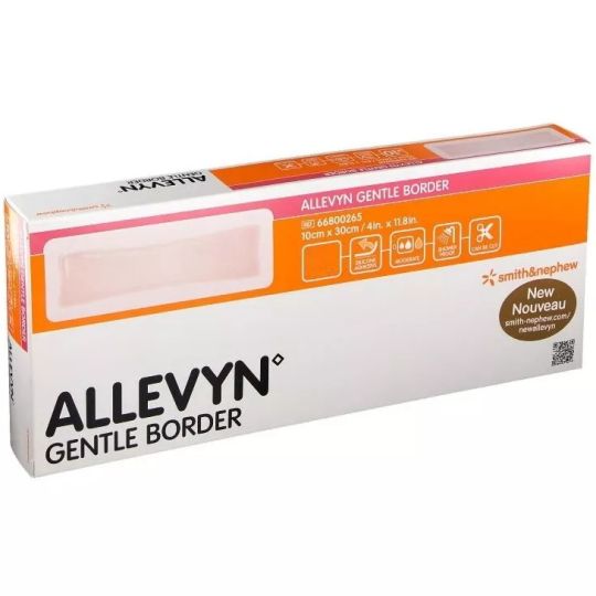 Allevyn Gentle Border Dressing 10cm x 30cm – 10 Pack