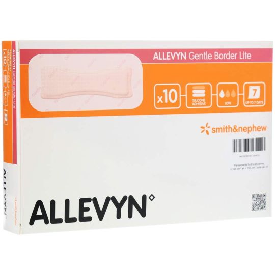 Allevyn Gentle Border Lite Dressing 10cm x 20cm – 10 Pack