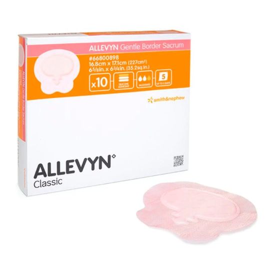 Allevyn Gentle Border Sacrum Dressing 16.8cm x 17.1cm – 10 Pack