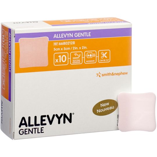 Allevyn Gentle Dressing - 5cm x 5cm - 10 Pack